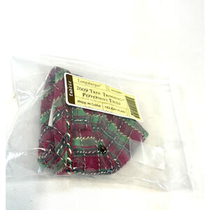 2009 Tree Trimming Peppermint Twist Holiday Plaid Fabric Liner 23723293 New